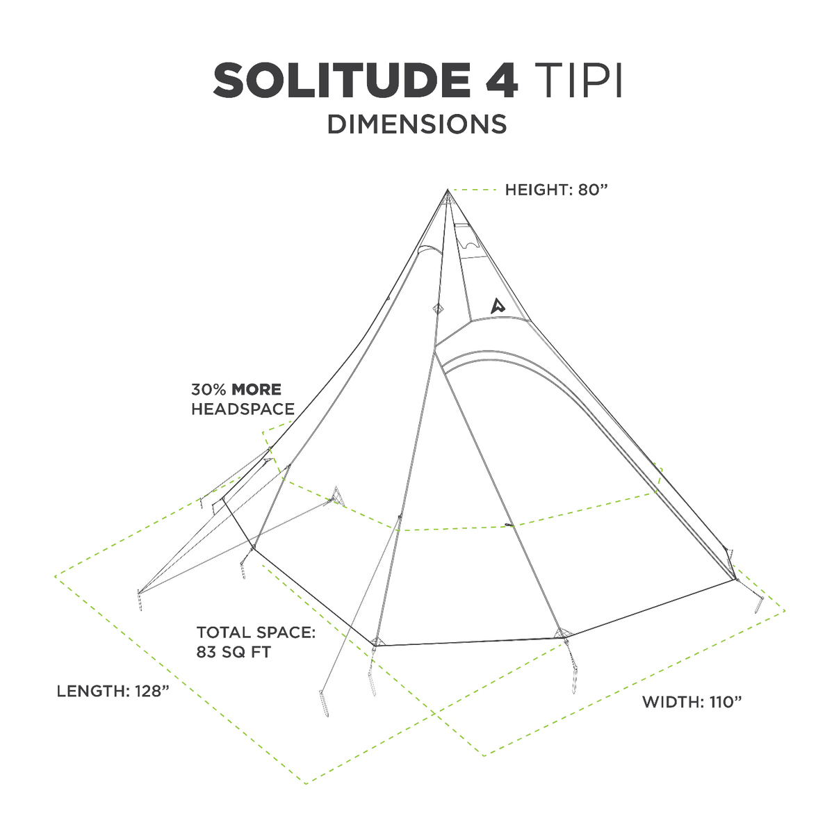 SOLITUDE 4 TIPI TENT [SILNYLON]