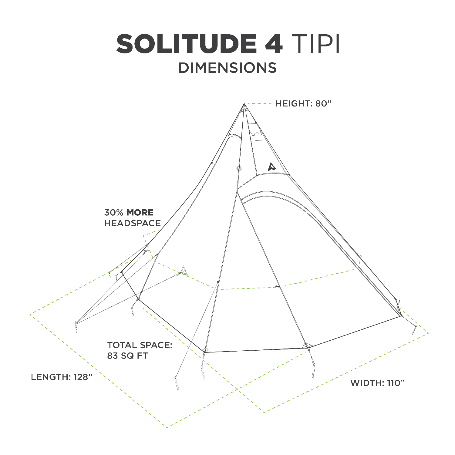 SOLITUDE 4 TIPI TENT [SILNYLON]