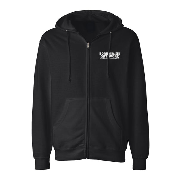 Vintage Zip Hoodie - Born and Raised Outdoors