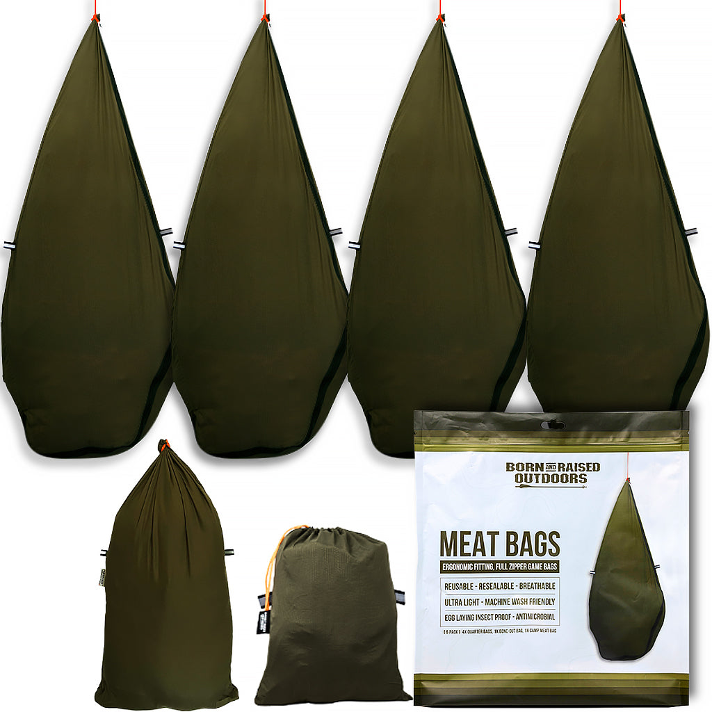 BRO Meat Bags are needed for deer, elk, and moose - quarter bags, loose meat bags, and camp meat bags for field dressing and packing out big game
